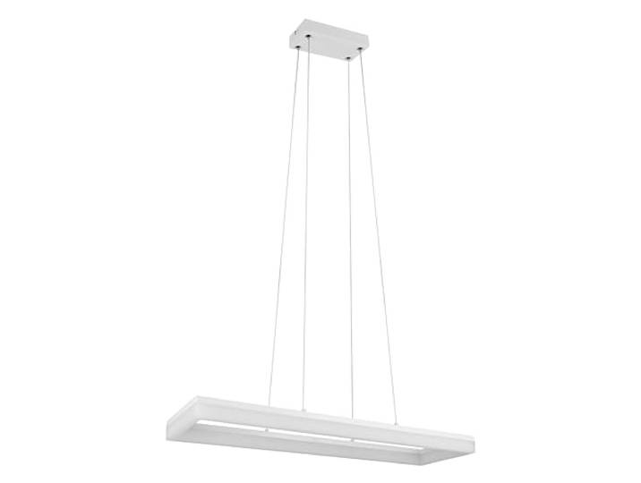 Reality Leuchten LED Pendelleuchte Camino R35771131, Metall Weiß matt, Kunststoff, inkl. 27 Watt, 4000 Kelvin