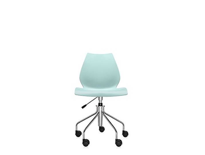 Kartell - Maui - Fauteuil pivotant Moderne bleu ciel