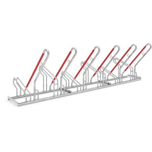 WSM Fahrradständer 2506 XBF, Bodenmontage / freistehend, Einstellparker, Breite 300cm, für 6 Fahrräder
