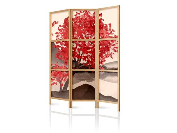 framed concept - Paravent Raumteiler aus Holz 135x172 cm, 3-teilig, einseitig, im orientalischen Stil
