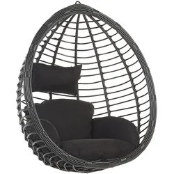 HÄNGESESSEL PE Rattan schwarz 106 cm Tollo