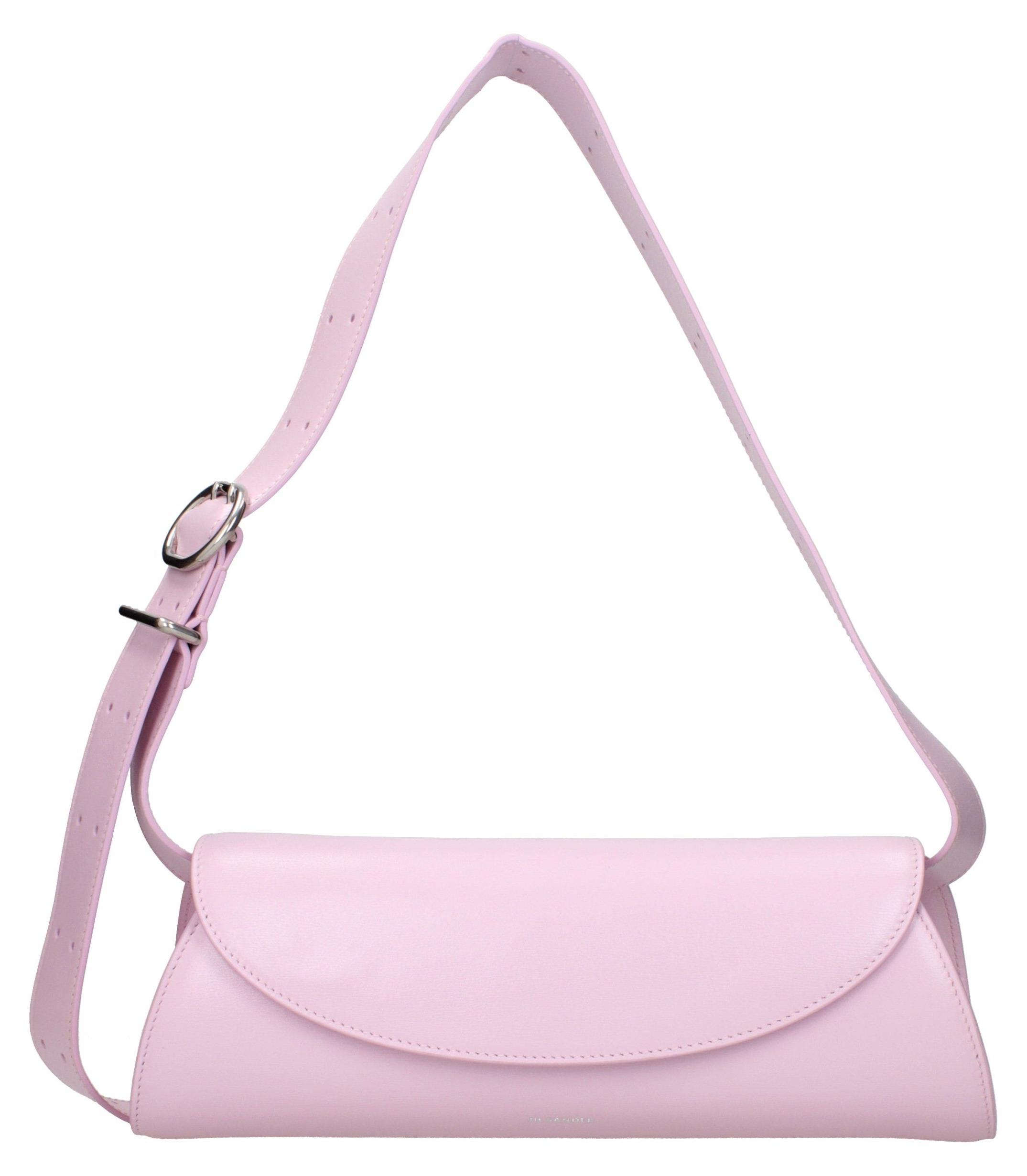 Jil Sander Cannolo Small lilafarben Kalbsleder Umhängetasche