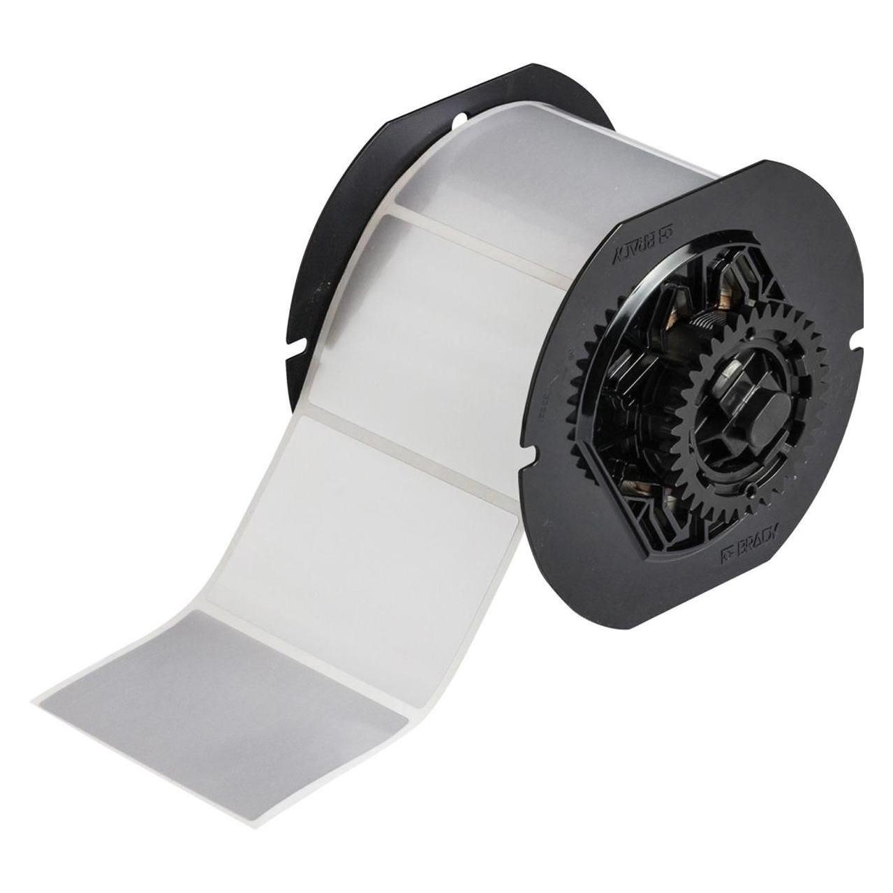 Brady B33-19-435, metallisierter Polyester, Silber, glänzend, 76.20 x 50.80 mm, permanent (500 E.) (81.28 mm) (B33-19-435)