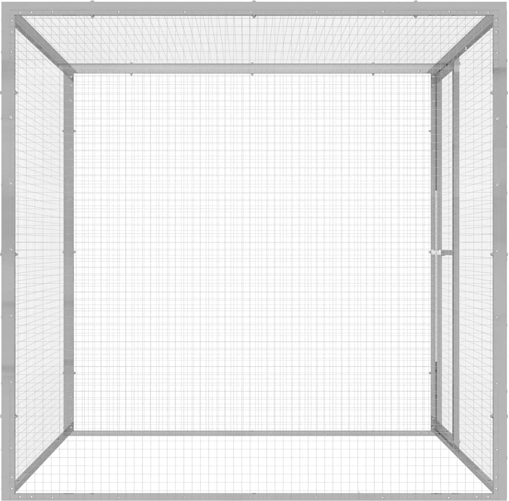 vidaXL Cage pour chat 1,5x1,5x1,5 m Acier galvanisé