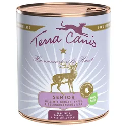 Terra Canis Senior 800g Dose Hundenassfutter 6 x 800 Gramm Wild & Kräuter