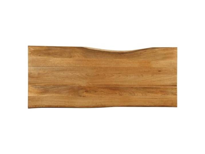 HEFZGDB Massivholz Tischplatte mit Baumkante 140x60x2,5 cm Mango Naturkante rustikale Tischplatte Ersatztischplatte für Homeoffice und Gewerbe, robuste Möbelplatte mit individueller