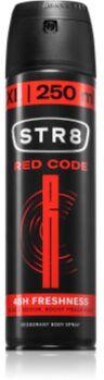 STR8 Red Code desodorizante em spray para homens 250 ml. Red Code
