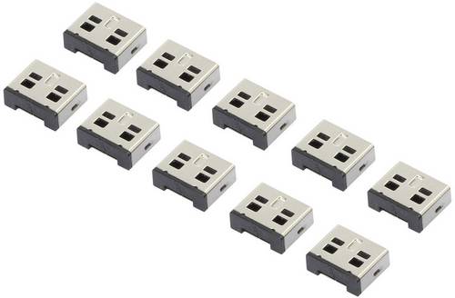 Renkforce USB-A Port Schloss rf-USBBlocker-02 10er Set Silber ohne Schlüssel RF-4463019