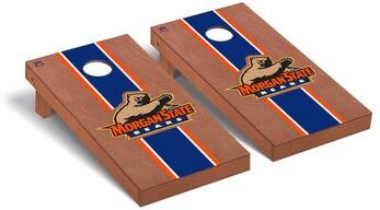 Skip's Garage Morgan State MSU Bears Rosewood Cornhole Board Set