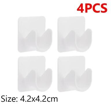 Inspired Finds Self Adhesive Adjustable Curtain Rod Brackets No Drill Wall Mount Holders 4pcs