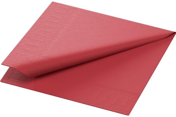 Servett 3-lags 24x24cm vinrÃ¶d, 250st