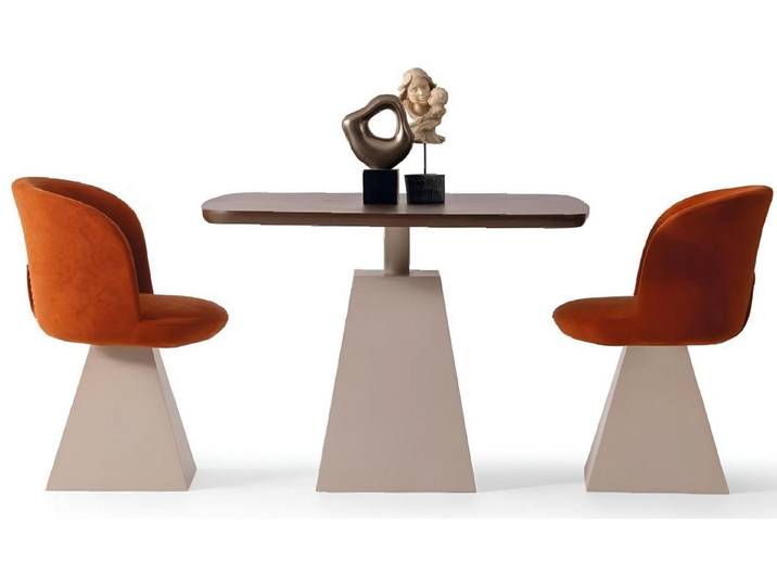 JVmoebel Essgruppe Essgruppe von JVMoebel mit Holztisch und eleganten Stühlen in Braun, (3-tlg), Made in Europa