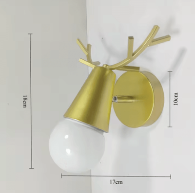 Inspire Curations Nordic Gold Glass LED Wall Sconce model 4 white Light