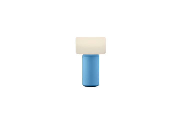 Hell Akku-Tischleuchte Tiny, Pastellblau, Metall, rund, 13.5 cm, Europäischer Sicherheitsstandard, tragbar, Lampen & Leuchten, Innenbeleuchtung, Tischlampen, Akku-Tischlampen