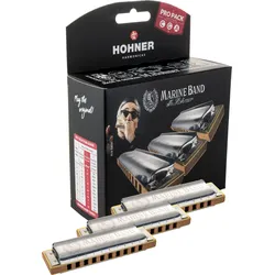Hohner Marine Band Classic Mundharmonika Pro Pack C/G/A