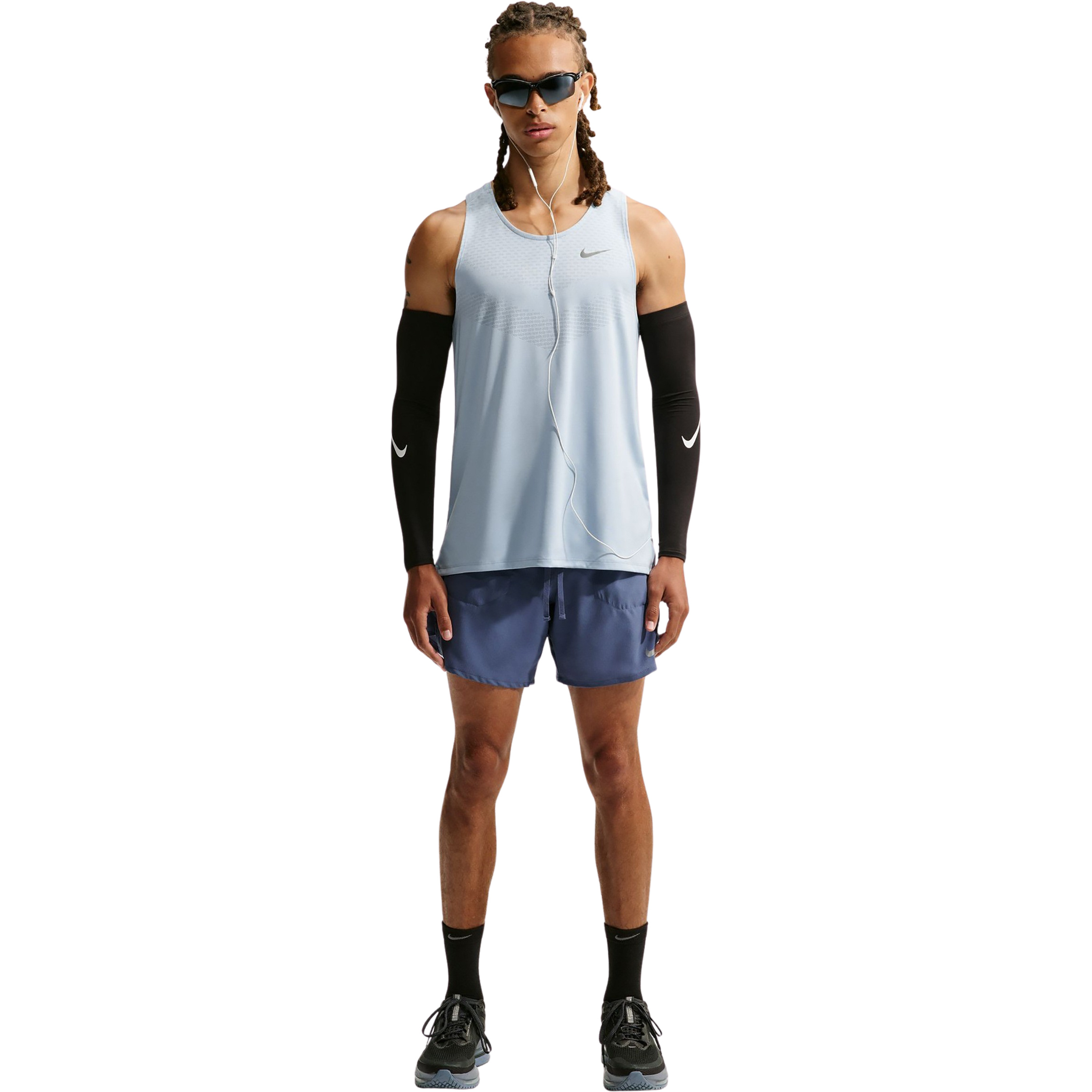 Nike Stride 2in1 7in Herren Laufhose blau Größe S Laufen | Trailrunning Schnell trocknend