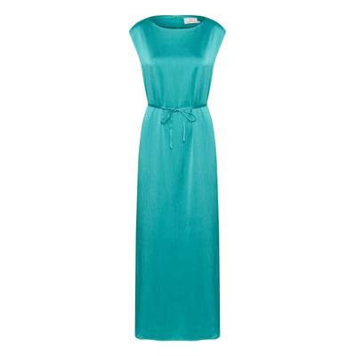 Midikleid KAFFE "Damen Kleid KArachel", Damen, Gr. 38, N-Gr, blau (teal), Obermaterial: 100% Polyester PES., Kleider Midikleid