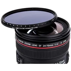 JJC F NDV82 Variable ND Filter (ND2 400) (82 mm, ND- / Graufilter), Objektivfilter, Schwarz