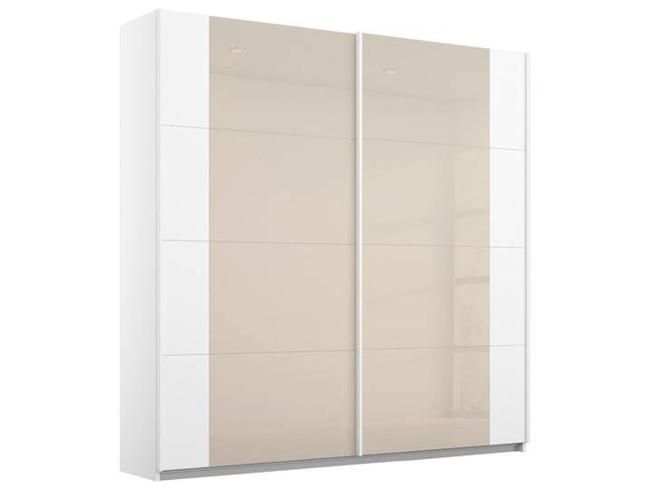 Schwebetürenschrank Artemis B: 181 cm Weiß/Champagner