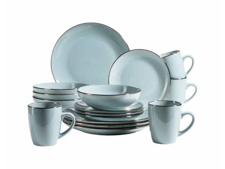 Mäser Metallic Rim Kombiservice 16-teilig blau