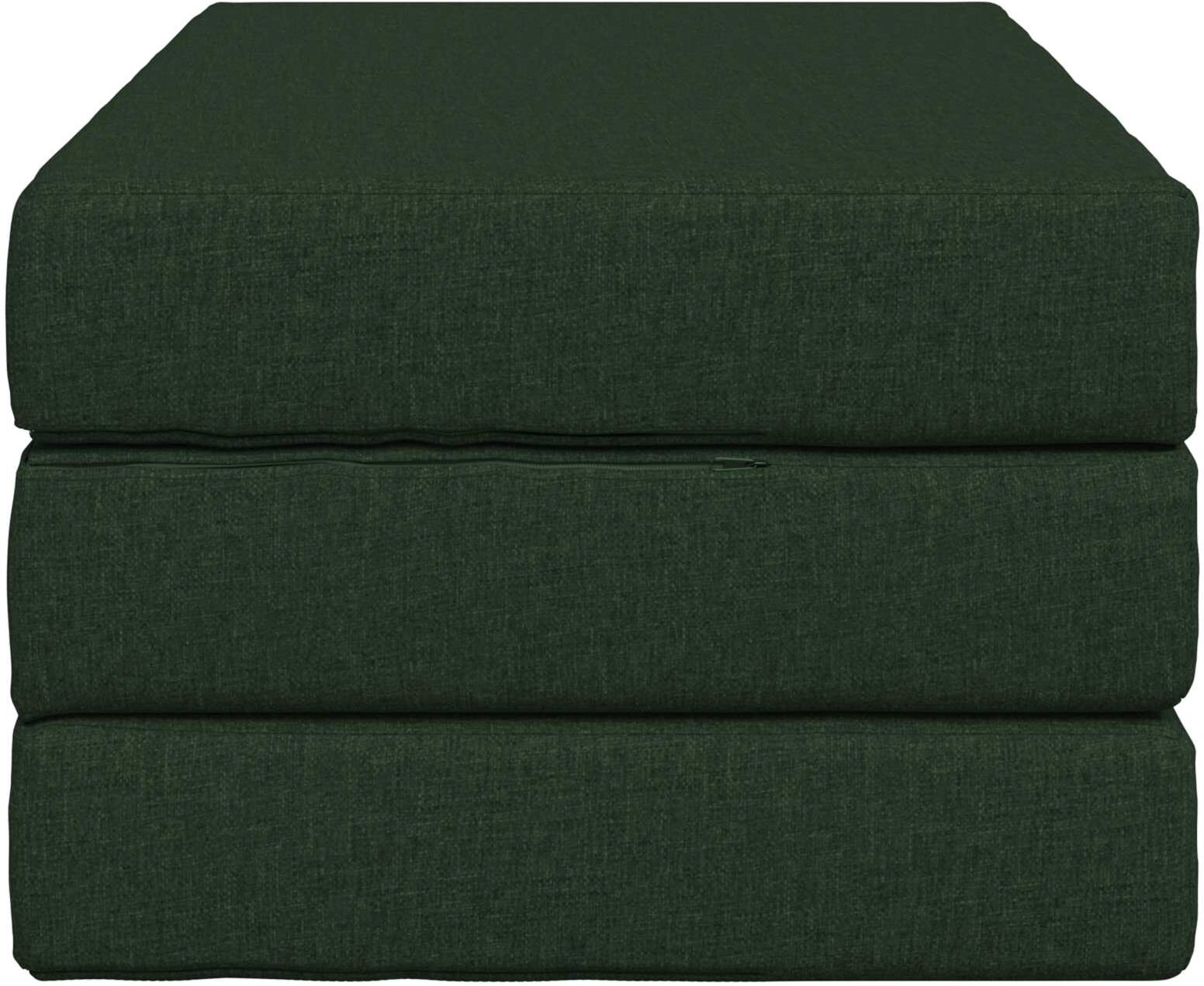 vidaXL Canapé-lit pliable 100 x 67 x 45 cm Vert foncé