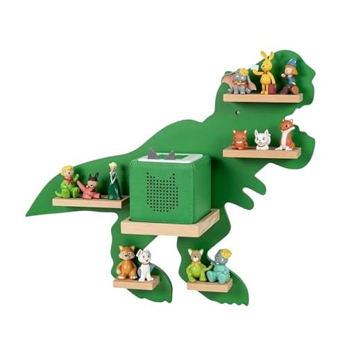 Relaxdays Toniebox-rek voor kinderen, wandmontage, groen, H 45 x B 59 x D 15 cm