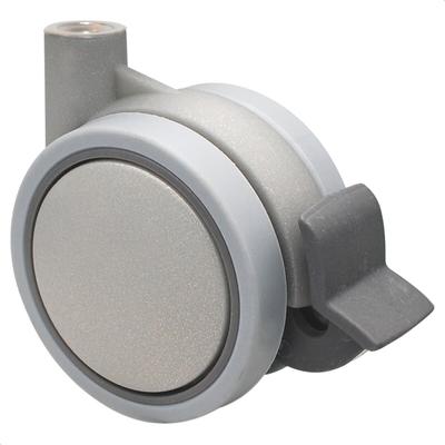 WAGNER Möbelrolle/Doppelrolle - SOFT - Durchmesser Ø 60 mm, silber, Tragkraft 50 kg - 01003001
