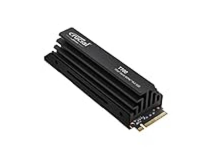 Crucial T700 SSD 1To PCIe Gen5 NVMe M.2 SSD Interne Gaming avec Dissipateur Premium, Jusqu’à 11.700Mo/s, Microsoft DirectStorage, Rétrocompatibilité PCIe 4.0 - CT1000T700SSD5