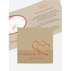 Hochzeitskarten Einladungen selbst gestalten mit Spruch und Fotos im Onlinedesigner bei Meine-Kartenmanufaktur.de