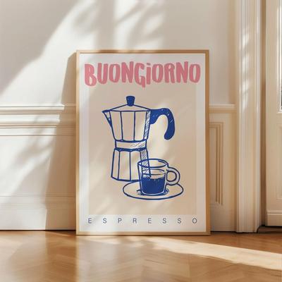 Uplifted Finds Retro Coffee Club Canvas Print   Chic Minimalist Beverage Wall Art ct100 7 30 X 40 Cm Unframed