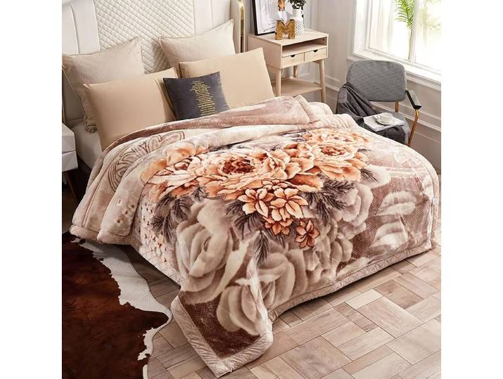 Couverture imprimée couette hiver garder au chaud Double pont épaississement doux confortable Raschel pondéré velours sieste drap de lit