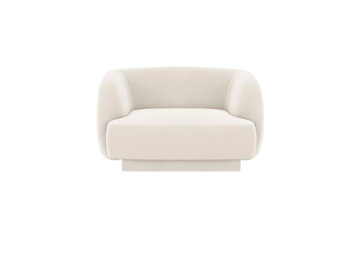 Designsessel „Miley“ Samt Light Beige Chosen by Bloomingloft