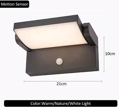 Youfap Market LED Outdoor Wall Light, Waterproof Motion Sensor Wall Lamp For Home Balcony motion Sensor warm Light