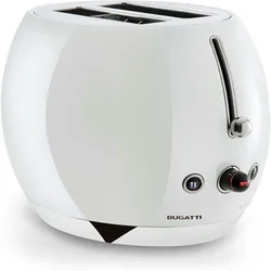 BUGATTI – Romeo Toaster, weiße Farbe – einfarbige Oberfläche – 220–240 Volt