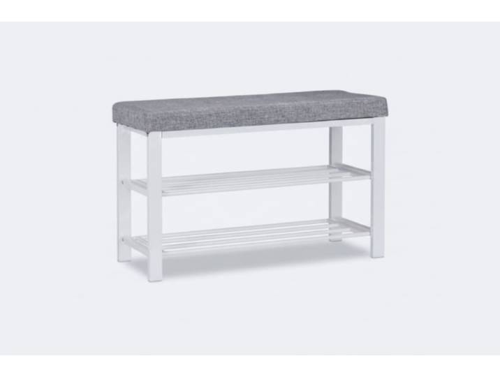 Banc banquette range chaussures 81 x 32 x 50 cm gris
