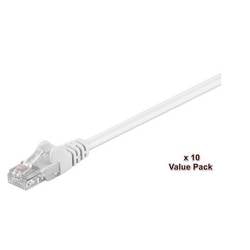 MicroConnect V-UTP501WVP RJ45 Patchkabel 1 m Weiß 10 St.