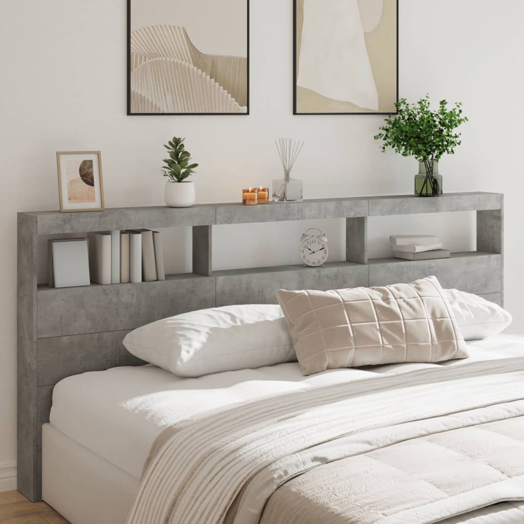 Metro Cedria Headboard Concrete Grey Extra Large Double - 200 x 220 cm