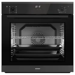Oranier Elektro-Einbaubackofen XXL Backraum mit 80l, versenkbare Knebel, pureBLACK, softCLOSE-Door EBS420