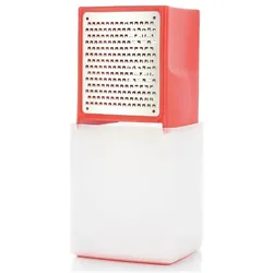 Joseph Joseph 2-in-1-Duo-Reibe - Rot und Transparent, Küchenreibe, Rot