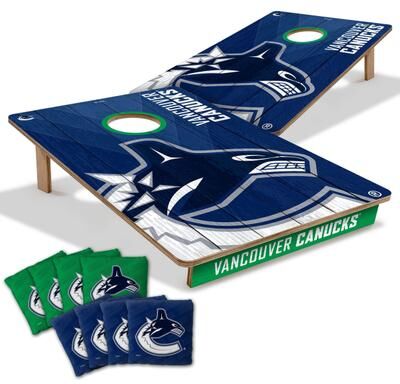 Skip's Garage Vancouver Canucks NHL Tailgate Cornhole Board Set