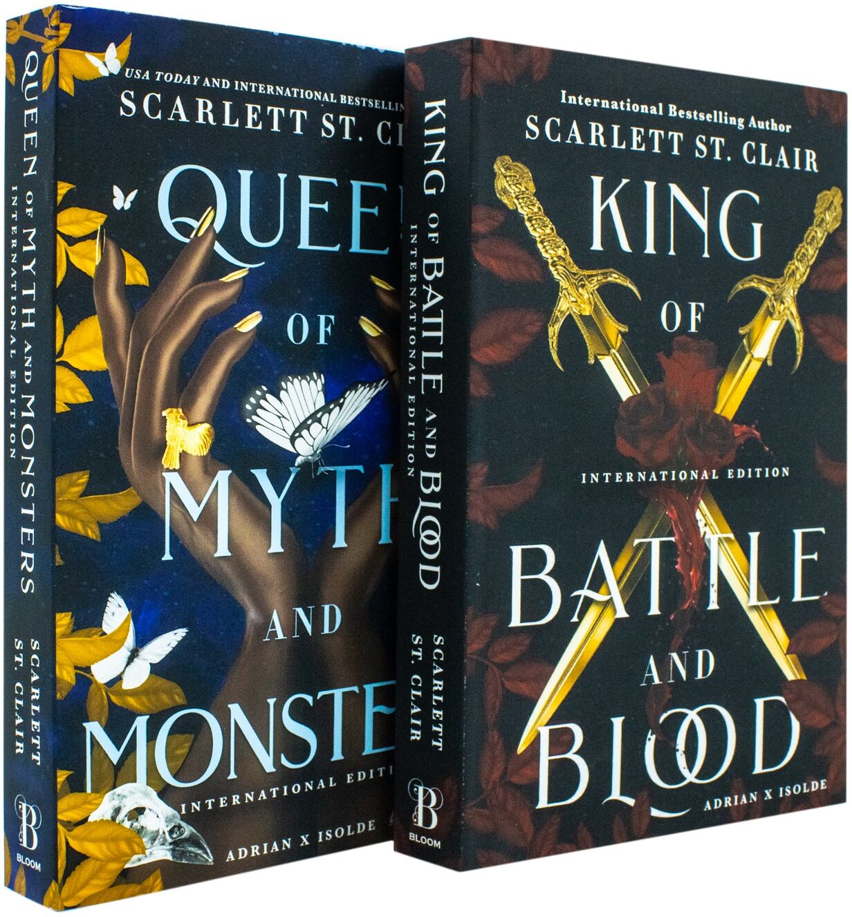 Bloom Books Adrian X Isolde Series by Scarlett St Clair - King of Battle and Blood & Queen of Myth and Monsters - 2 Books Paperback Set - Dark Vampire Romance
