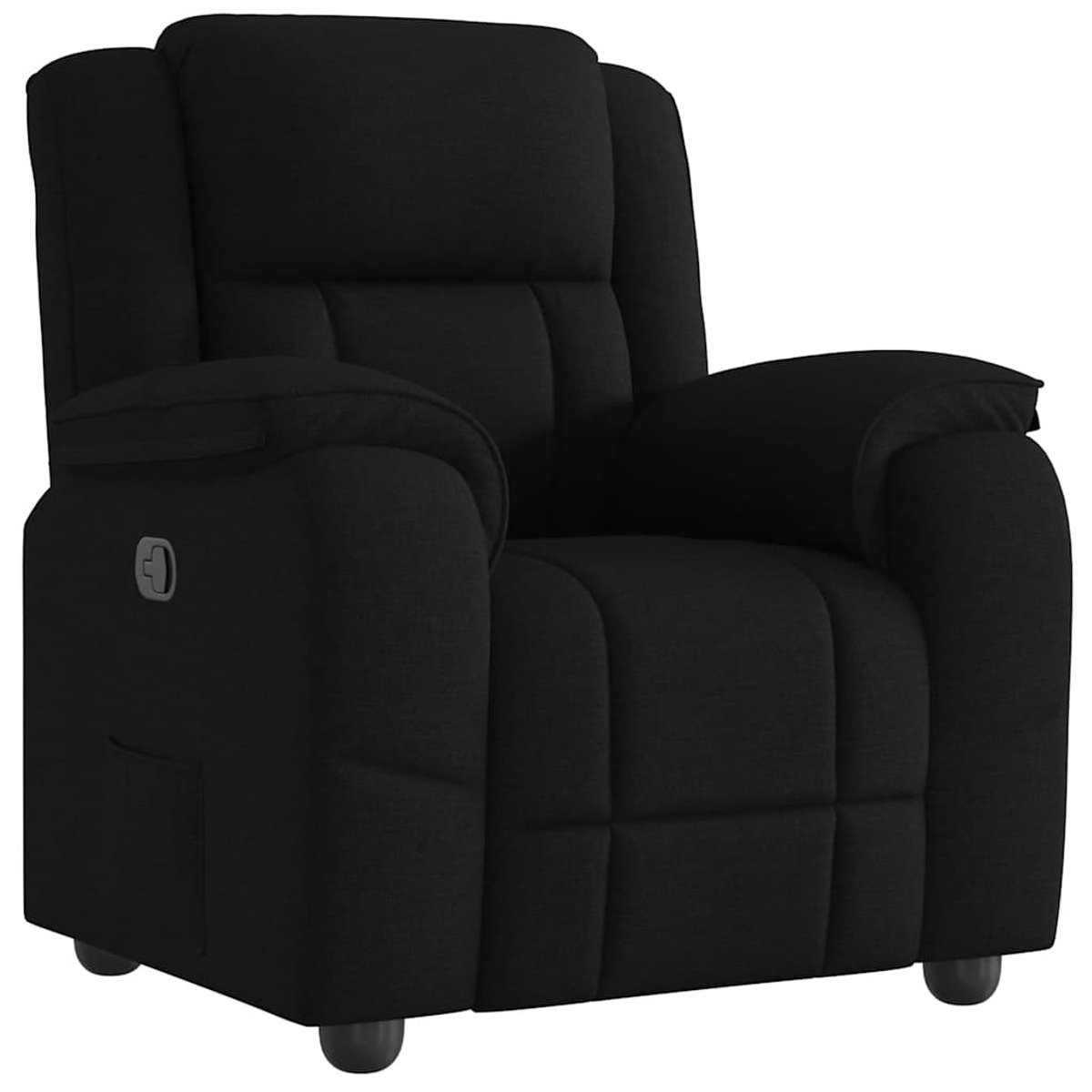 vidaXL verstelbare relaxfauteuil in zwarte stof