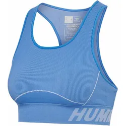 hummel hmlTE CHRISTEL Seamless Sport-Top Damen 7216 - riviera/blue bell melange XS