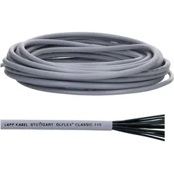 Lapp, Kabelleitung, 10 Meter 1119807 Ölflex Classic 110 PVC Steuerleitung 7x0,75 mm2 ohne grün-gelben Schutzleiter (10 m)