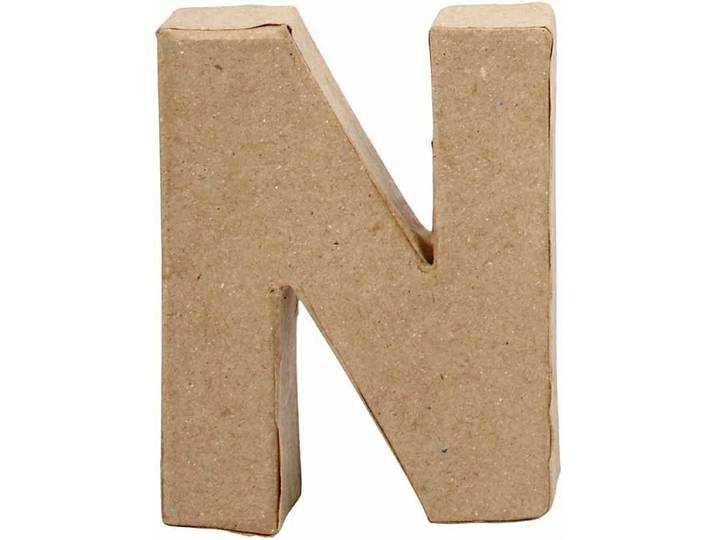 Creative Letter N Papier-mâché 10 Cm