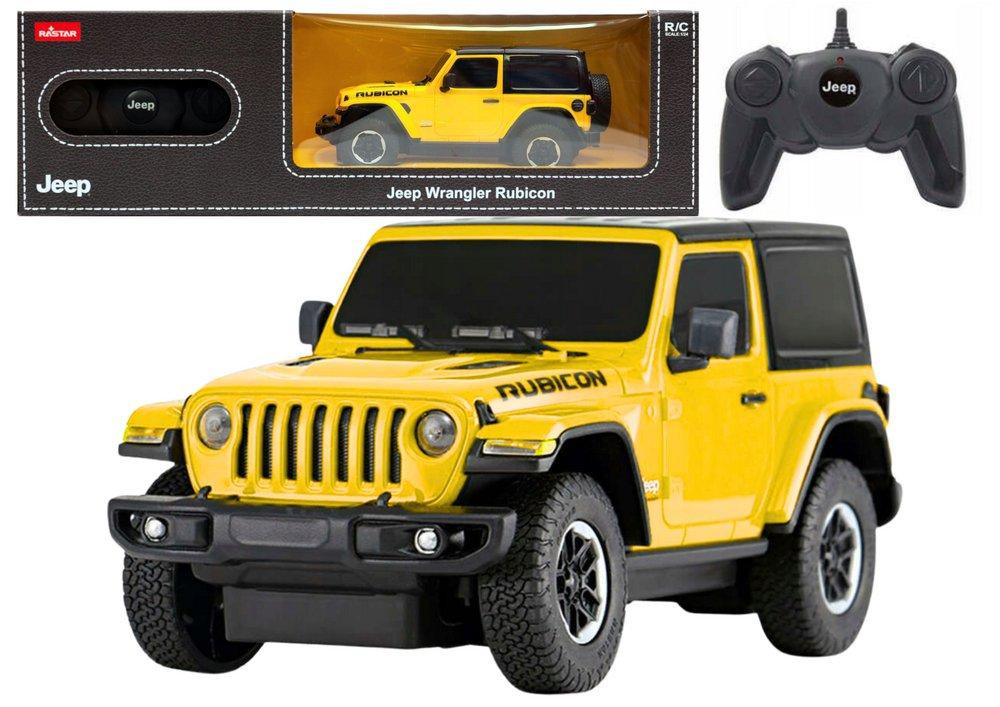 Rastar Jeep Wrangler JL Rubicon op afstand bestuurbare RC-auto - Geel - 1:24
