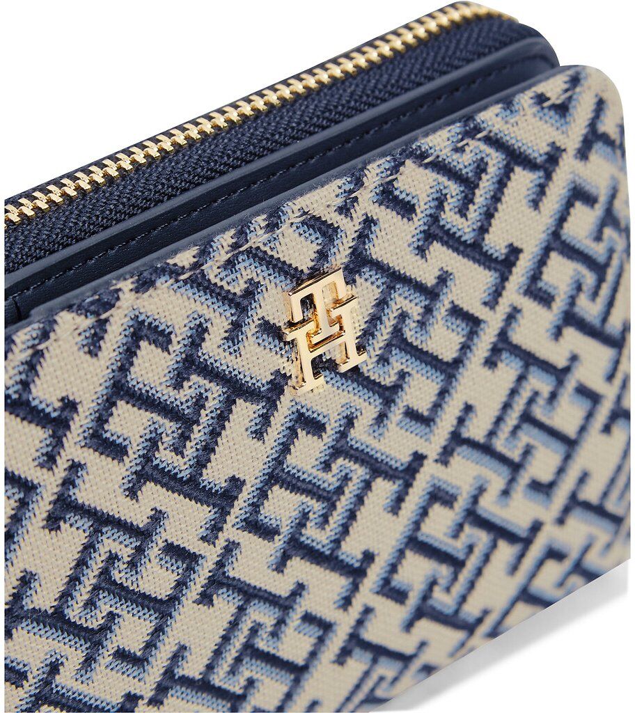 TOMMY HILFIGER Porte-monnaie à monogramme TH, FLAP JACQUARD