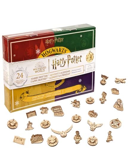 Ugears Harry Potter Adventskalender - Mechanisch houten model bouwpakket, Goud