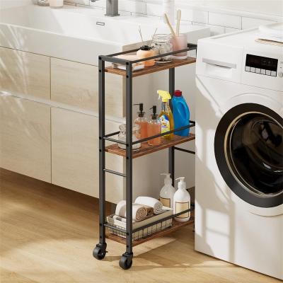 No "Mobile Kitchen Cart on Wheels - 5.9""D x 16""W x 31.8""H"