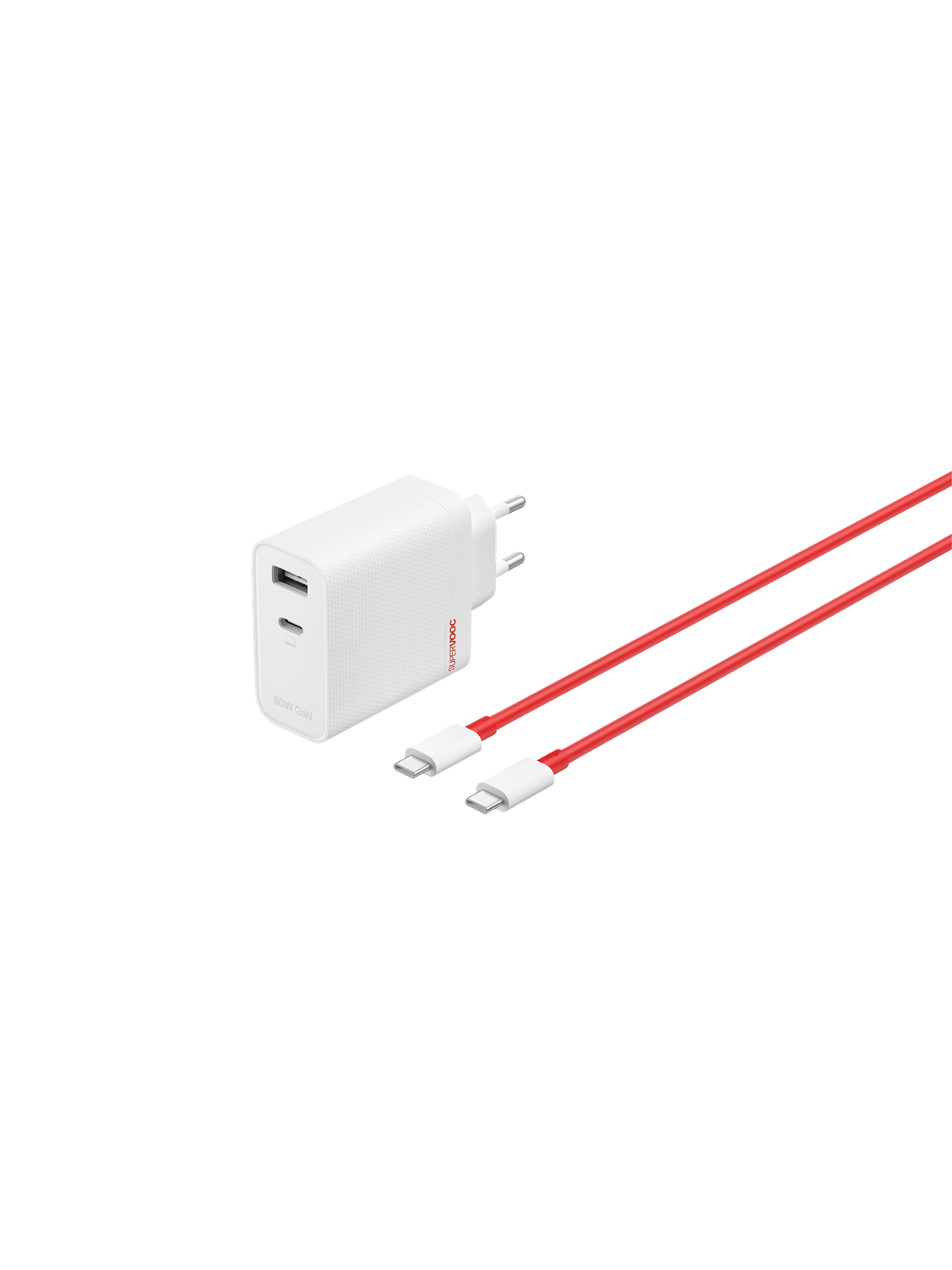 OnePlus 80W SUPERVOOC Dual Ports GaN Power Adapter Kit